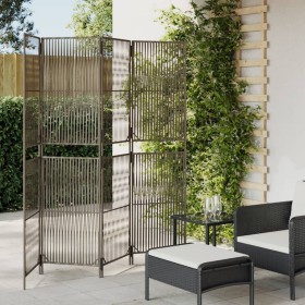 Gray synthetic rattan 4-panel screen by , Room dividers - Ref: Foro24-365378, Price: 119,99 €, Discount: %