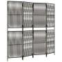 Gray synthetic rattan 4-panel screen by , Room dividers - Ref: Foro24-365378, Price: 119,39 €, Discount: %