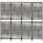 Gray synthetic rattan 4-panel screen by , Room dividers - Ref: Foro24-365378, Price: 119,39 €, Discount: %