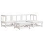 Gartensofa-Set 5-teilig aus massivem weißem Kiefernholz von , Gartensets - Ref: Foro24-3186166, Preis: 277,73 €, Rabatt: %