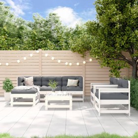 Garden furniture set 7 pieces solid white pine wood by , Garden sets - Ref: Foro24-3186243, Price: 484,42 €, Discount: %