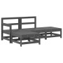 Garden furniture set 4 pieces solid gray pine wood by , Garden sets - Ref: Foro24-3186489, Price: 260,78 €, Discount: %