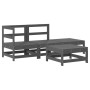 Garden furniture set 4 pieces solid gray pine wood by , Garden sets - Ref: Foro24-3186496, Price: 261,99 €, Discount: %