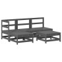 Gartensofa-Set 5-teilig aus massivem grauem Kiefernholz von , Gartensets - Ref: Foro24-3186524, Preis: 317,52 €, Rabatt: %