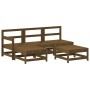 Garden sofa set 5 pieces solid pine wood honey brown by , Garden sets - Ref: Foro24-3186532, Price: 293,86 €, Discount: %