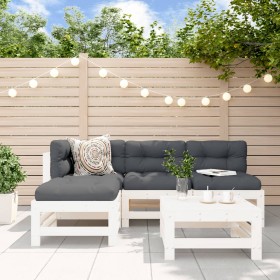 Garden sofa set 5 pieces solid white pine wood by , Garden sets - Ref: Foro24-3186551, Price: 313,99 €, Discount: %