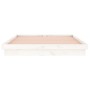 Bed frame with LED solid white wood 180x200 cm by , Beds and slatted bases - Ref: Foro24-819988, Price: 181,37 €, Discount: %