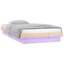 Estructura de cama con LED madera maciza 100x200 cm de , Camas y somieres - Ref: Foro24-819962, Precio: 140,99 €, Descuento: %