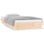 Bed frame with LED solid wood 100x200 cm by , Beds and slatted bases - Ref: Foro24-819962, Price: 140,01 €, Discount: %