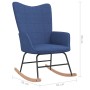 Silla mecedora de tela azul de , Mecedoras - Ref: Foro24-328011, Precio: 121,67 €, Descuento: %