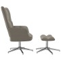 Silla de relajación con reposapiés terciopelo gris claro de , Sillones - Ref: Foro24-328128, Precio: 159,22 €, Descuento: %