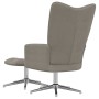 Silla de relajación con reposapiés terciopelo gris claro de , Sillones - Ref: Foro24-328128, Precio: 159,22 €, Descuento: %