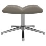 Silla de relajación con reposapiés terciopelo gris claro de , Sillones - Ref: Foro24-328128, Precio: 159,22 €, Descuento: %