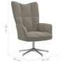 Silla de relajación con reposapiés terciopelo gris claro de , Sillones - Ref: Foro24-328128, Precio: 159,22 €, Descuento: %