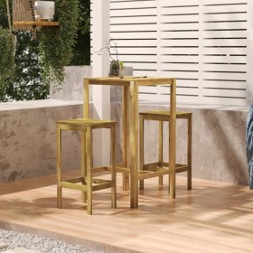 Garden bar set 3 pieces impregnated pine wood by , Garden sets - Ref: Foro24-3096639, Price: 111,50 €, Discount: %