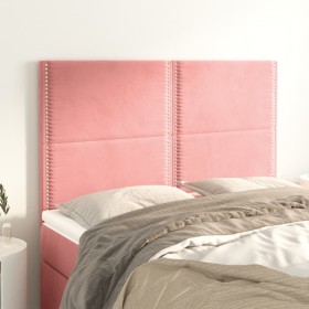 Headboards 4 units pink velvet 72x5x78/88 cm by , Headboards and footboards - Ref: Foro24-3116245, Price: 95,70 €, Discount: %