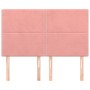 Headboards 4 units pink velvet 72x5x78/88 cm by , Headboards and footboards - Ref: Foro24-3116245, Price: 95,70 €, Discount: %