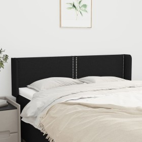 Black fabric headboard 147x16x78/88 cm by , Headboards and footboards - Ref: Foro24-3118628, Price: 71,99 €, Discount: %