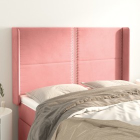 Headboard with pink velvet ears 147x16x118/128 cm by , Headboards and footboards - Ref: Foro24-3119493, Price: 110,29 €, Disc...