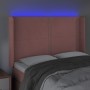 Cabecero con LED de terciopelo rosa 147x16x118/128 cm de , Cabeceros y pies de cama - Ref: Foro24-3123961, Precio: 117,50 €, ...