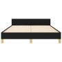 Bed frame with black fabric headboard 140x200 cm by , Beds and slatted bases - Ref: Foro24-3124978, Price: 217,80 €, Discount: %