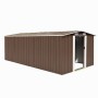 Brown metal garden shed 257x489x181 cm by vidaXL, Sheds - Ref: Foro24-143351, Price: 661,14 €, Discount: %