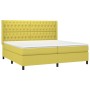 Cama box spring con colchón tela verde 200x200 cm de , Camas y somieres - Ref: Foro24-3131704, Precio: 670,99 €, Descuento: %