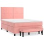 Box spring bed with pink velvet mattress 140x200 cm by , Beds and slatted bases - Ref: Foro24-3137790, Price: 554,07 €, Disco...