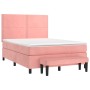 Box spring bed with pink velvet mattress 140x200 cm by , Beds and slatted bases - Ref: Foro24-3137790, Price: 554,07 €, Disco...