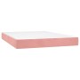 Box spring bed with pink velvet mattress 140x190 cm by , Beds and slatted bases - Ref: Foro24-3137784, Price: 528,53 €, Disco...