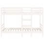 Solid white pine wood bunk bed 75x190 cm by , Beds and slatted bases - Ref: Foro24-3139845, Price: 264,02 €, Discount: %