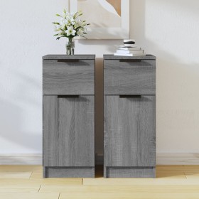 Aparadores 2 uds madera contrachapada gris Sonoma 30x30x70 cm de , Aparadores - Ref: Foro24-817003, Precio: 95,05 €, Descuent...