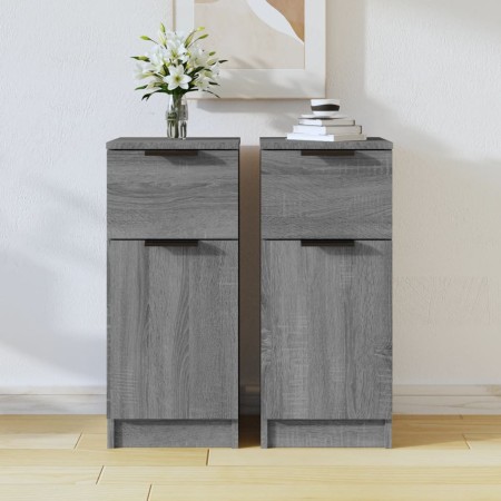 Sideboards 2 pcs Sonoma gray plywood 30x30x70 cm by , Sideboards - Ref: Foro24-817003, Price: 95,05 €, Discount: %