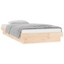 Estructura de cama con LED madera maciza 90x200 cm de , Camas y somieres - Ref: Foro24-819957, Precio: 119,33 €, Descuento: %