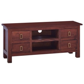 Classic brown TV cabinet solid mahogany wood 100x30x45 cm by , TV Furniture - Ref: Foro24-288301, Price: 222,99 €, Discount: %