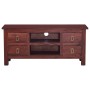 Classic brown TV cabinet solid mahogany wood 100x30x45 cm by , TV Furniture - Ref: Foro24-288301, Price: 194,23 €, Discount: %