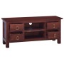 Classic brown TV cabinet solid mahogany wood 100x30x45 cm by , TV Furniture - Ref: Foro24-288301, Price: 194,23 €, Discount: %