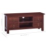 Classic brown TV cabinet solid mahogany wood 100x30x45 cm by , TV Furniture - Ref: Foro24-288301, Price: 194,23 €, Discount: %