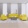 Sofa set with cushions 3 pieces light yellow fabric by , Sofas - Ref: Foro24-3202075, Price: 651,54 €, Discount: %