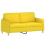 Sofa set with cushions 2 pieces light yellow fabric by , Sofas - Ref: Foro24-3202107, Price: 462,58 €, Discount: %