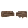 Sofagarnitur mit Kissen 2-teilig aus braunem Stoff von , Sofas - Ref: Foro24-3202105, Preis: 462,58 €, Rabatt: %