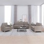 Sofa set with cushions 3 pieces taupe gray fabric by , Sofas - Ref: Foro24-3202061, Price: 651,69 €, Discount: %