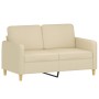 Sofa set with cushions 3 pieces cream fabric by , Sofas - Ref: Foro24-3202056, Price: 654,31 €, Discount: %