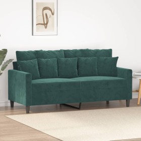 Dark green velvet 2-seater sofa 140 cm by , Sofas - Ref: Foro24-359305, Price: 242,68 €, Discount: %