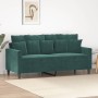 Sofá de 2 plazas de terciopelo verde oscuro 140 cm de , Sofás - Ref: Foro24-359305, Precio: 242,68 €, Descuento: %