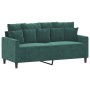 Dunkelgrünes 2-Sitzer-Sofa aus Samt, 140 cm von , Sofas - Ref: Foro24-359305, Preis: 242,68 €, Rabatt: %