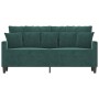 Dark green velvet 2-seater sofa 140 cm by , Sofas - Ref: Foro24-359305, Price: 241,99 €, Discount: %