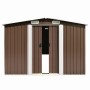 Brown metal garden shed 257x580x181 cm by vidaXL, Sheds - Ref: Foro24-143355, Price: 726,12 €, Discount: %