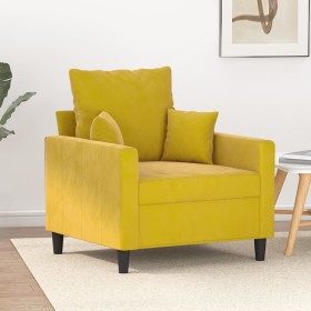 Sillón de terciopelo amarillo 60 cm de , Sofás - Ref: Foro24-359289, Precio: 162,33 €, Descuento: %