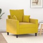 Yellow velvet armchair 60 cm by , Sofas - Ref: Foro24-359289, Price: 162,99 €, Discount: %